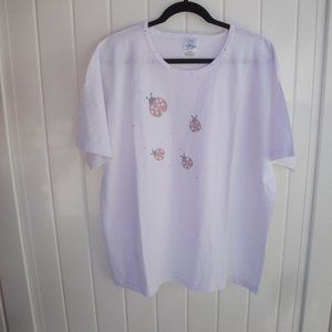 Cotton Soft Lady Bug Knit Top New without Tags XL